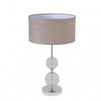 Distribuidor - Lâmpadas Diversas | Sobre Mesas Decoração | SOBREMESA BEATIA 1XE27 CROMO PANTALLA GRIS 35D Ref: 195271020